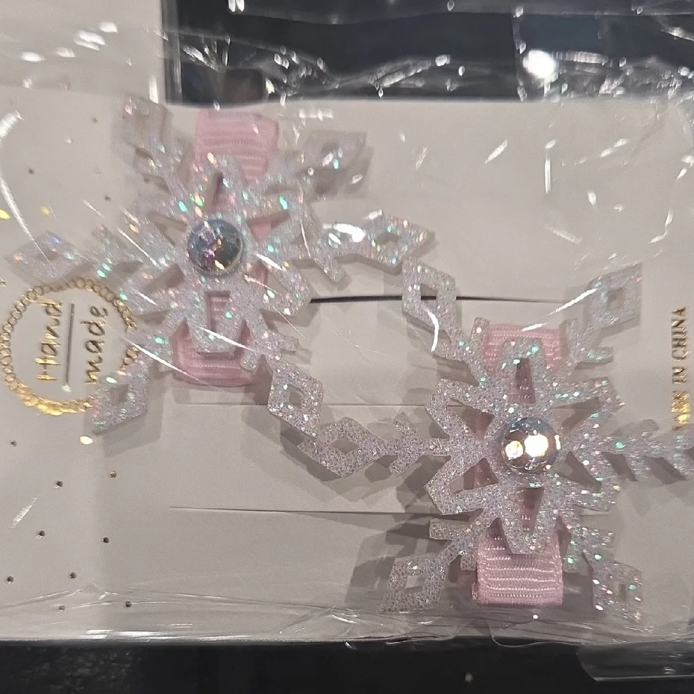 30 Pcs Sparkly Snowflake Hair Clips - Picture 12 of 12